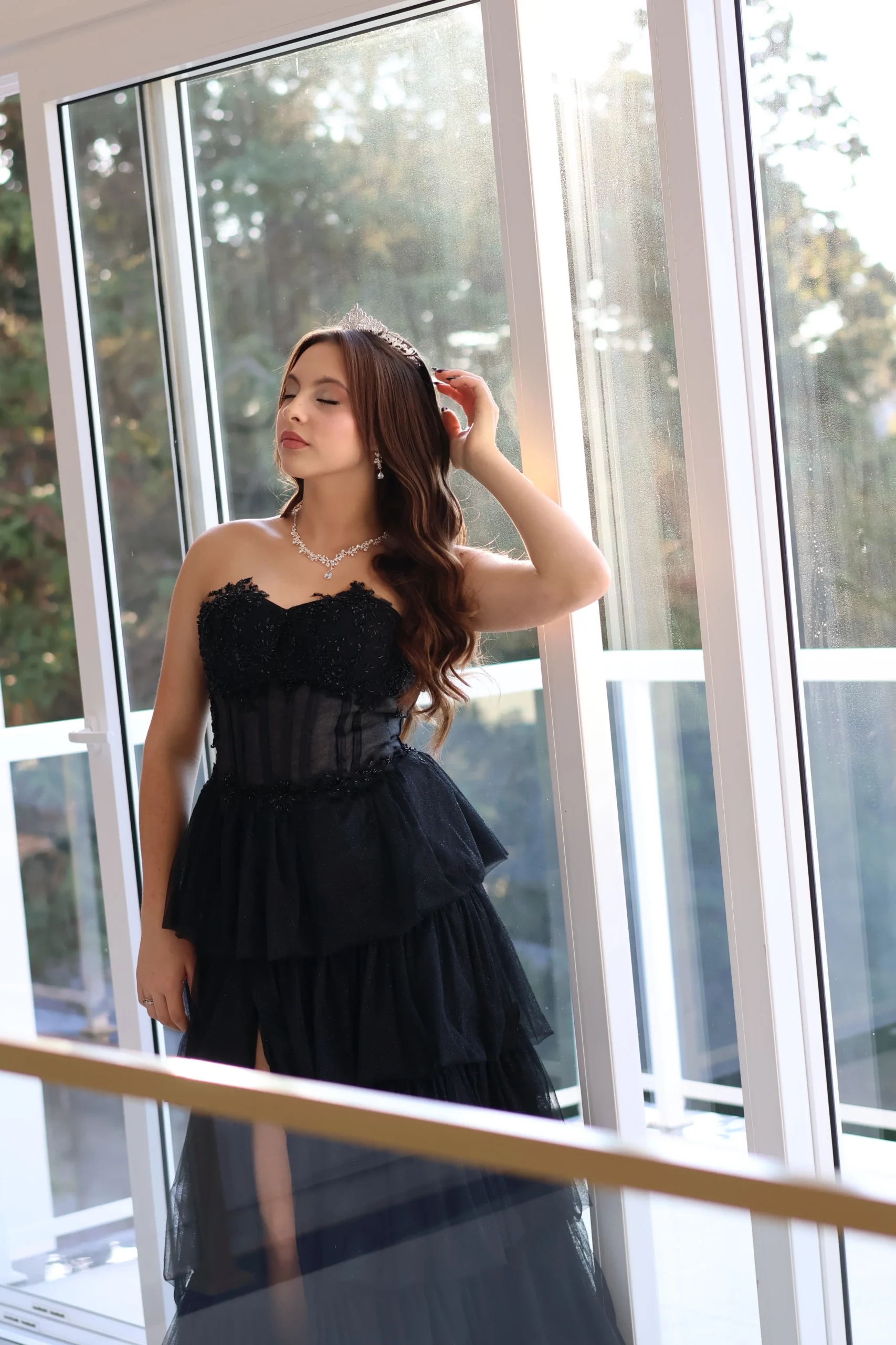 Debutante sendo maquiada